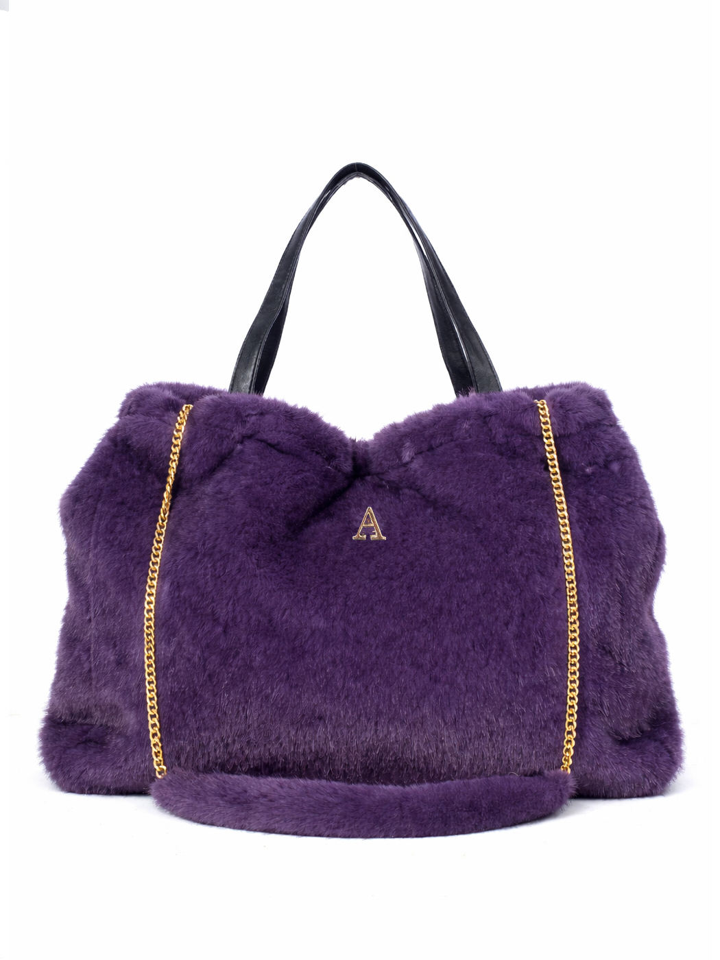 SHOPPING FAUX FUR MINK EFFECT,100%PL,MADE IN PRC - PURPLE